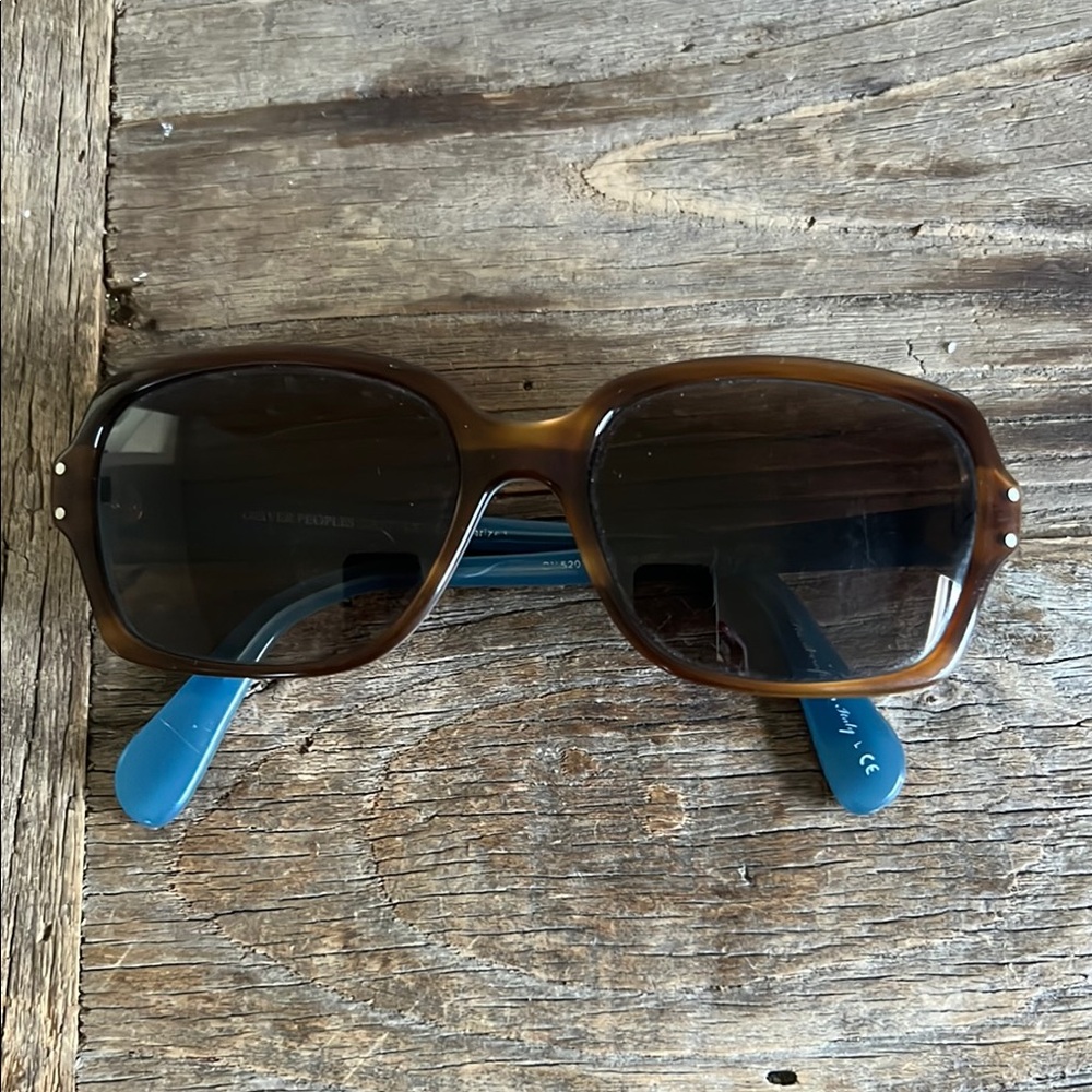 Oliver People’s Brown and Blue Square Sunglasses